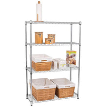 Load image into Gallery viewer, 4-Layer Chrome Plated Iron Shelf 120*90*35 Silver