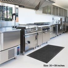 Load image into Gallery viewer, Bar Kitchen Industrial Multi-functional Anti-fatigue Drainage Rubber Non-slip Hexagonal Mat 150*90cm