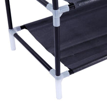 Load image into Gallery viewer, Simple Assembly 5 Tiers Non-woven Fabric Shoe Rack with Handle Black