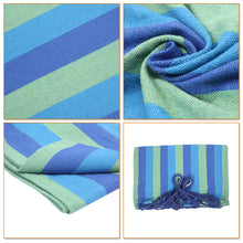 Load image into Gallery viewer, Portable Outdoor Polyester Hammock Set Blue & Green