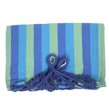 Load image into Gallery viewer, Portable Outdoor Polyester Hammock Set Blue & Green