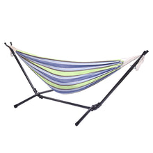 Load image into Gallery viewer, Portable Outdoor Polyester Hammock Set Green