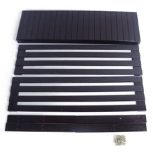 Load image into Gallery viewer, 90cm Strip Pattern 3 Tiers Bamboo Stool Shoe Rack Coffee