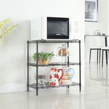 Load image into Gallery viewer, Concise 3 Layers Carbon Steel & PP Storage Rack Black