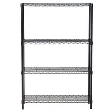 Load image into Gallery viewer, 4-Layer Plastic Coated Iron Shelf 140*90*35 Black