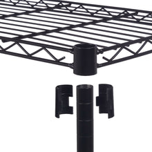 Load image into Gallery viewer, 4-Layer Plastic Coated Iron Shelf 140*90*35 Black