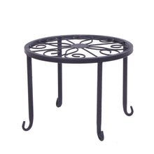 Load image into Gallery viewer, 4 Plant Shelves with 4-1 Round Pattern in Black Baking Paint (Yh-Cj009)