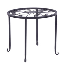 Load image into Gallery viewer, 4 Plant Shelves with 4-1 Round Pattern in Black Baking Paint (Yh-Cj009)