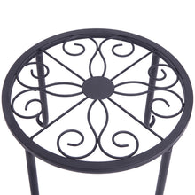 Load image into Gallery viewer, 4 Plant Shelves with 4-1 Round Pattern in Black Baking Paint (Yh-Cj009)