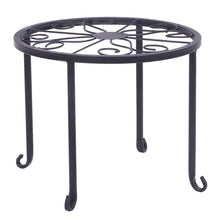 Load image into Gallery viewer, 4 Plant Shelves with 4-1 Round Pattern in Black Baking Paint (Yh-Cj009)
