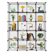 Load image into Gallery viewer, 20-Cube Organizer Cube Storage Storage Shelves Wire Cube Storage Origami Shelves Metal Grid Multifunction Shelving Unit Modular Cubbies Organizer Bookcase