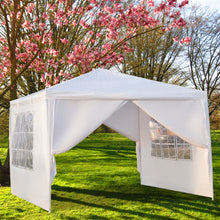 Load image into Gallery viewer, 3 x 3m Four Sides Portable Home Use Waterproof Tent with Spiral Tubes White
