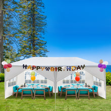Load image into Gallery viewer, 10'x20' Outdoor Party Tent with 6 Removable Sidewalls, Waterproof Canopy Patio Wedding Gazebo, White
