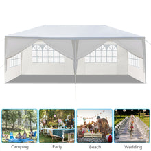 Load image into Gallery viewer, 10'x20' Outdoor Party Tent with 6 Removable Sidewalls, Waterproof Canopy Patio Wedding Gazebo, White