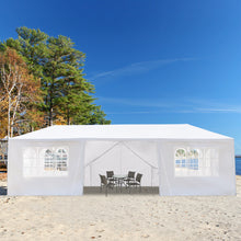Load image into Gallery viewer, 10'x30' Outdoor Party Tent with 8 Removable Sidewalls, Waterproof Canopy Patio Wedding Gazebo, White