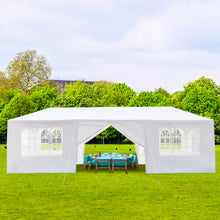 Load image into Gallery viewer, 10'x30' Outdoor Party Tent with 8 Removable Sidewalls, Waterproof Canopy Patio Wedding Gazebo, White