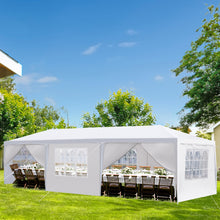 Load image into Gallery viewer, 10'x30' Outdoor Party Tent with 8 Removable Sidewalls, Waterproof Canopy Patio Wedding Gazebo, White