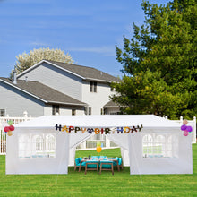 Load image into Gallery viewer, 10'x30' Outdoor Party Tent with 8 Removable Sidewalls, Waterproof Canopy Patio Wedding Gazebo, White