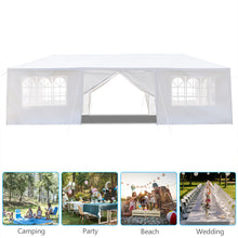 Load image into Gallery viewer, 10'x30' Outdoor Party Tent with 8 Removable Sidewalls, Waterproof Canopy Patio Wedding Gazebo, White