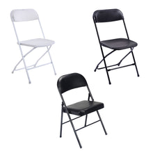 Load image into Gallery viewer, 4pcs Elegant Foldable Iron & PVC Chairs for Convention & Exhibition Black