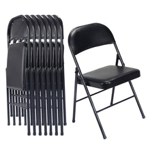 Load image into Gallery viewer, 4pcs Elegant Foldable Iron & PVC Chairs for Convention & Exhibition Black