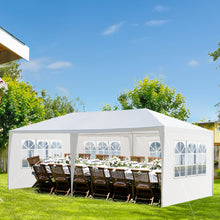 Load image into Gallery viewer, 10'X20' Outdoor Party Tent with 4 Removable Sidewalls, Waterproof Canopy Patio Wedding Gazebo, White