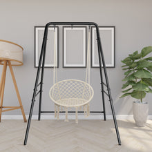 Load image into Gallery viewer, 133*137*180cm Wrought Iron Four-Legged Standing 200kg Three Rings Hanging Chair Frame Black