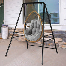 Load image into Gallery viewer, 133*137*180cm Wrought Iron Four-Legged Standing 200kg Three Rings Hanging Chair Frame Black
