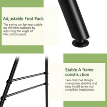 Load image into Gallery viewer, 133*137*180cm Wrought Iron Four-Legged Standing 200kg Three Rings Hanging Chair Frame Black