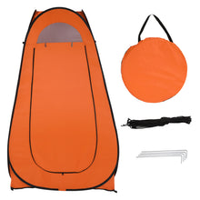 Load image into Gallery viewer, 1-2 Person Portable Pop Up Toilet Shower Tent Changing Room Dressing Tent Camping Shelter Orange