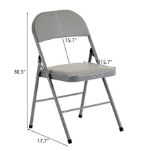 Load image into Gallery viewer, 4pcs Elegant Foldable Iron & PVC Chairs for Convention & Exhibition Gray