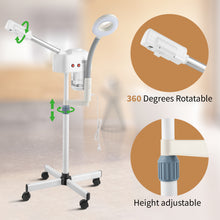 Load image into Gallery viewer, 2 in 1 Facial Steamer with 3X Magnifying Lamp, Esthetician Steamer Professional Aromatherapy Humidifier Face Spa Mist Steam for Home Beauty Salon, Personal Skin Care Deep Cleaning
