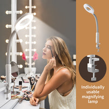 Load image into Gallery viewer, 2 in 1 Facial Steamer with 3X Magnifying Lamp, Esthetician Steamer Professional Aromatherapy Humidifier Face Spa Mist Steam for Home Beauty Salon, Personal Skin Care Deep Cleaning