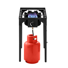 Load image into Gallery viewer, Outdoor Camp Stove High Pressure Propane Gas Cooker Portable Cast Iron Patio Cooking Burner (Single Burner 75000-BTU)