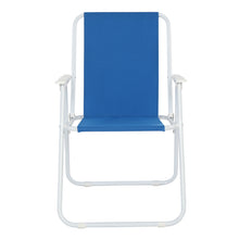 Load image into Gallery viewer, Oxford Cloth Iron Outdoor Beach Chair Blue
