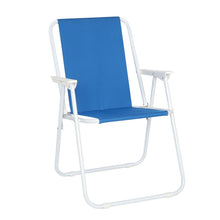 Load image into Gallery viewer, Oxford Cloth Iron Outdoor Beach Chair Blue