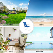Load image into Gallery viewer, Oxford Cloth Iron Outdoor Beach Chair Blue