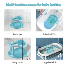 Load image into Gallery viewer, Baby Bath Seat,Baby Bath Chair, Newborn Shower Seat Bathtub Seat Cushion Children's Wrap-Around Shower Chair for 6 Months&Up (Cyan)