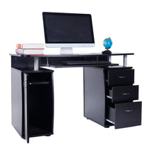 Load image into Gallery viewer, 15mm MDF Portable 1pc Door with 3pcs Drawers Computer Desk (A Box) Black