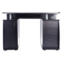 Load image into Gallery viewer, 15mm MDF Portable 1pc Door with 3pcs Drawers Computer Desk (A Box) Black
