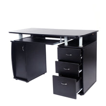 Load image into Gallery viewer, 15mm MDF Portable 1pc Door with 3pcs Drawers Computer Desk (A Box) Black