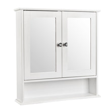 Load image into Gallery viewer, Double Door Mirror Indoor Bathroom Wall Mounted Cabinet Shelf White