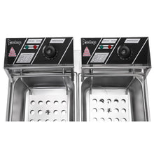 Load image into Gallery viewer, 【Replace the old encoding 26280116】EH82 5000W MAX 110V 12.7QT/12L Stainless Steel Double Cylinder Electric Fryer US Plug