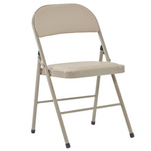 Load image into Gallery viewer, 6pcs Elegant Foldable Iron & PVC Chairs for Convention & Exhibition Light Brown