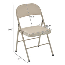 Load image into Gallery viewer, 6pcs Elegant Foldable Iron & PVC Chairs for Convention & Exhibition Light Brown