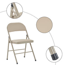 Load image into Gallery viewer, 6pcs Elegant Foldable Iron & PVC Chairs for Convention & Exhibition Light Brown