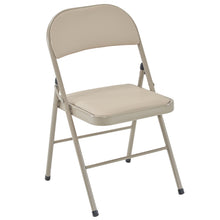 Load image into Gallery viewer, 6pcs Elegant Foldable Iron & PVC Chairs for Convention & Exhibition Light Brown