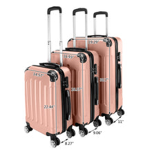 Load image into Gallery viewer, 3-in-1 Portable ABS Trolley Case 20" / 24" / 28" Rose Gold