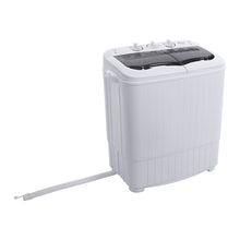 Load image into Gallery viewer, 【No logo model replacement 30189854】Compact Twin Tub with Built-in Drain Pump XPB35-ZK35 14.3(7.7 6.6)lbs Semi-automatic Gray Cover Washing Machine