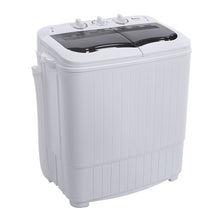 Load image into Gallery viewer, 【No logo model replacement 30189854】Compact Twin Tub with Built-in Drain Pump XPB35-ZK35 14.3(7.7 6.6)lbs Semi-automatic Gray Cover Washing Machine